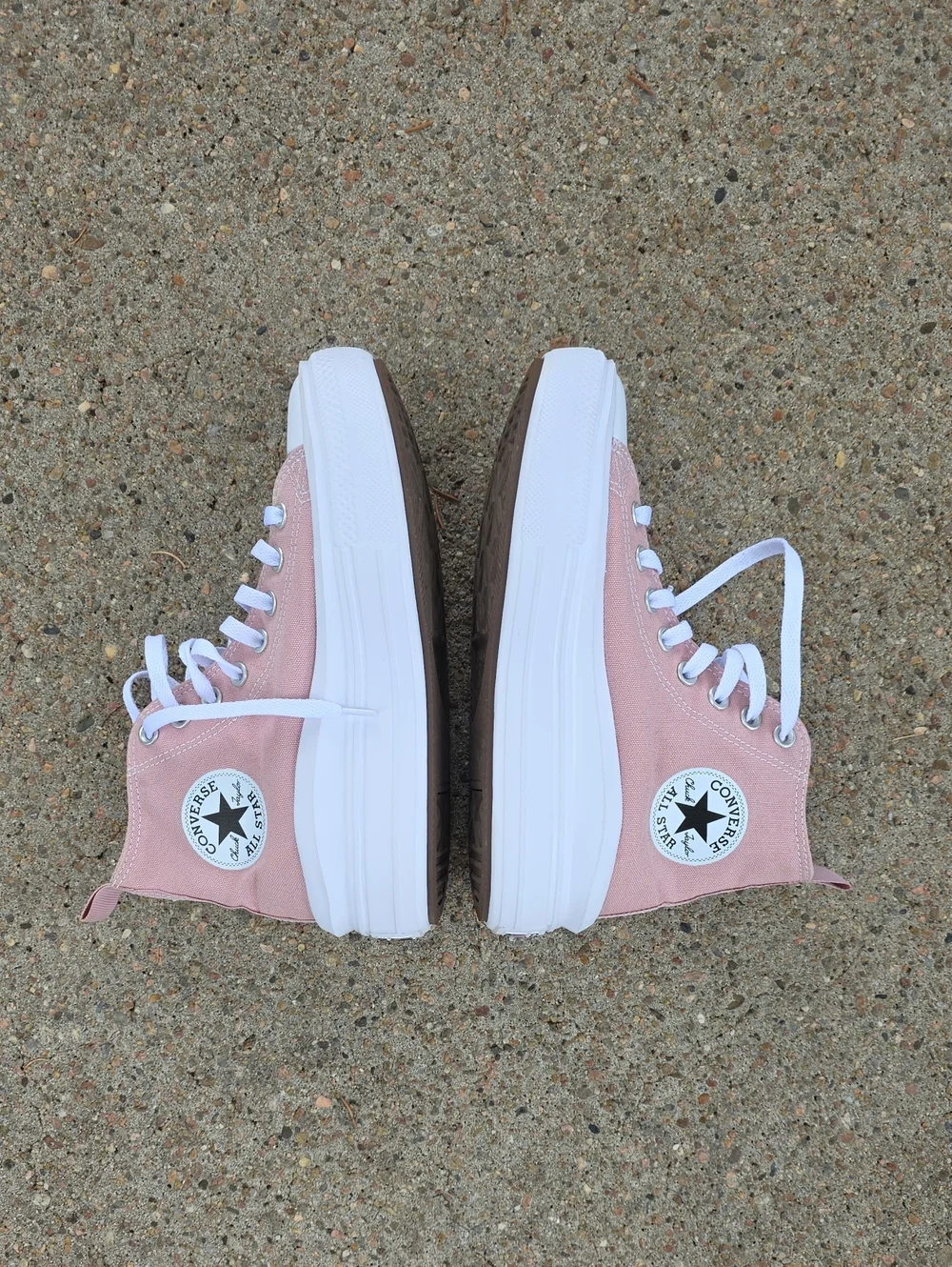 Converse All Star Pink Rose Canvas Platform High Top Sneakers Size 5